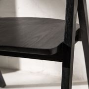 Emir Angled Dining Armchair - Black gallery detail image
