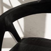 Emir Angled Dining Armchair - Black gallery detail image