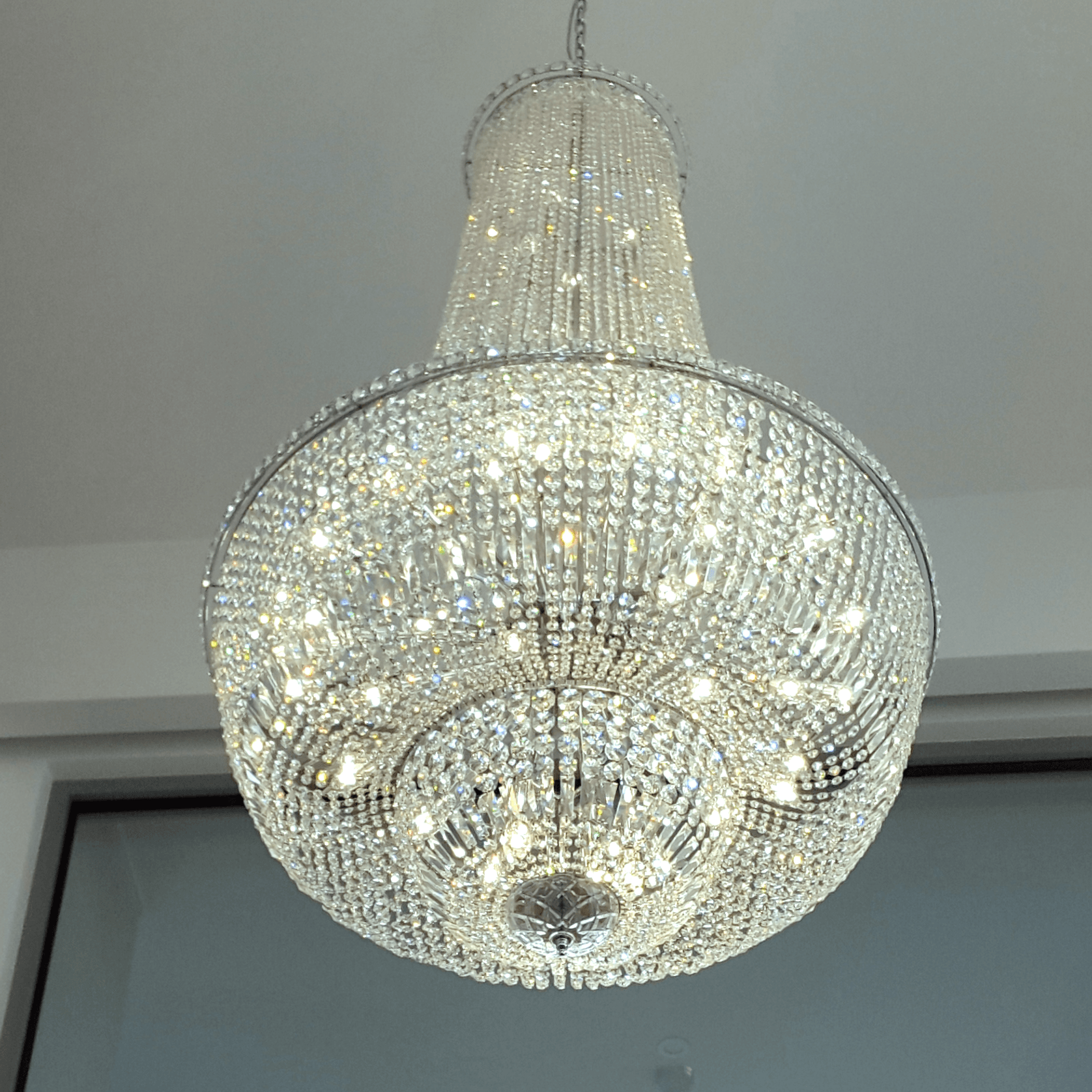 Empress Crystal Basket Chandelier - Chrome - 45 Light gallery detail image