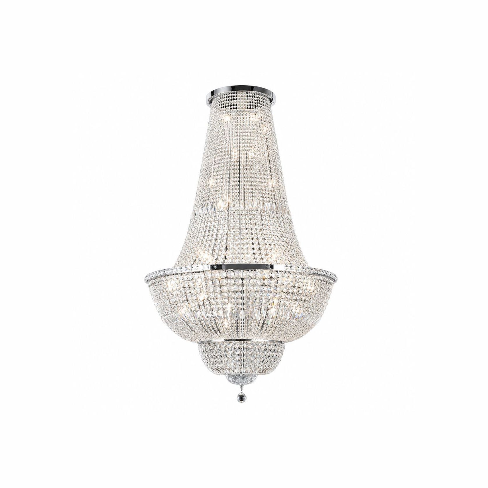 Empress Crystal Basket Chandelier - Chrome - 42 Light gallery detail image