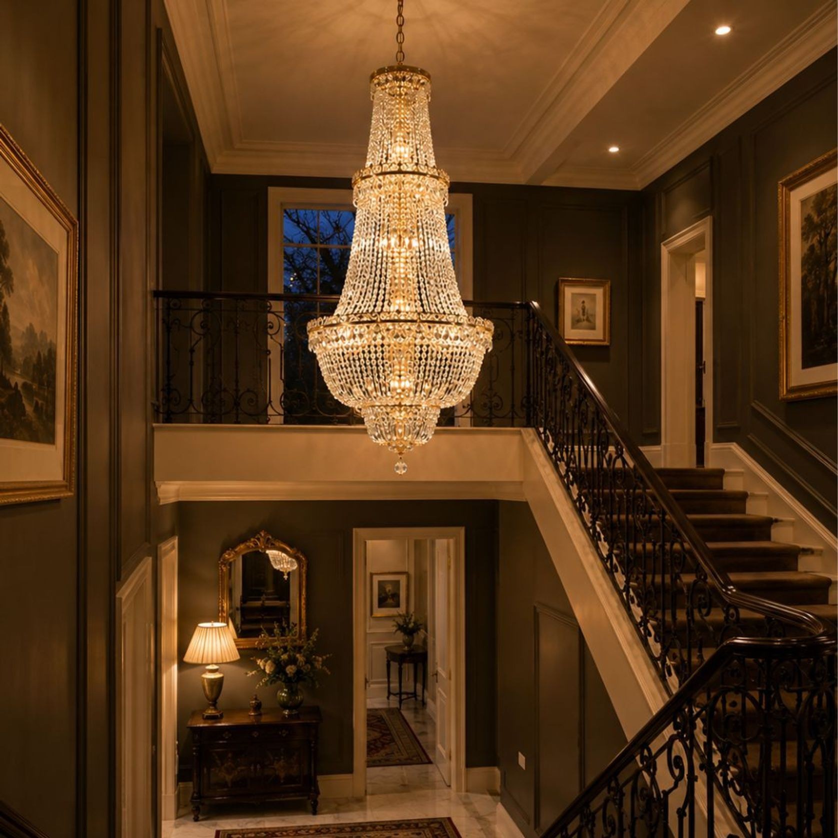 Empress Large Crystal Basket Chandelier - 34 Lights gallery detail image
