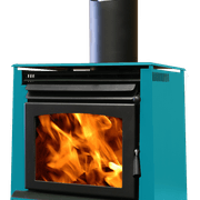 Ethos Phoenix Freestanding Wood Fireplace gallery detail image