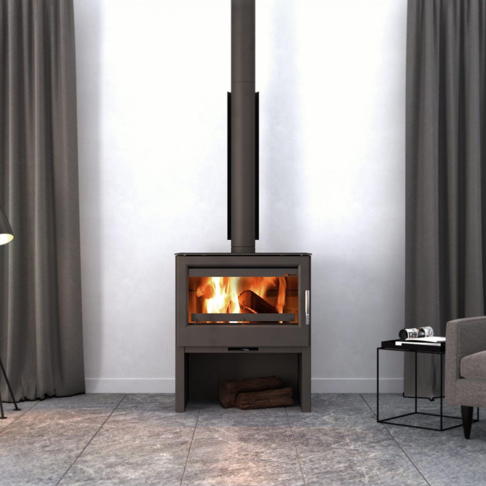 Euro Buller Box Freestanding Wood Fireplace gallery detail image