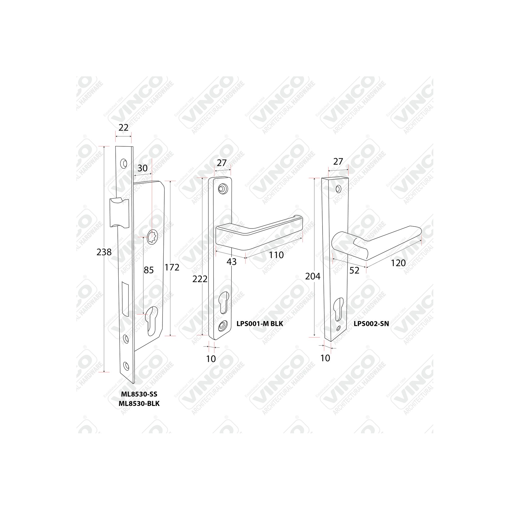 Satin Nickel Entrance Kit - Double Cylinder gallery detail image