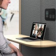 DUKE Single Seater Acoustic Office Silent Booth Pod - Blue gallery detail image