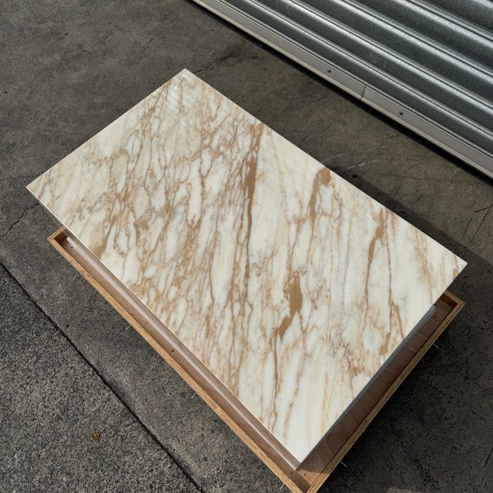 Block Coffee Table - New Gold Calacatta | Natural Stone Co. gallery detail image