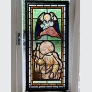 18th Century Antique Painted Stained Glass Panel gallery detail image