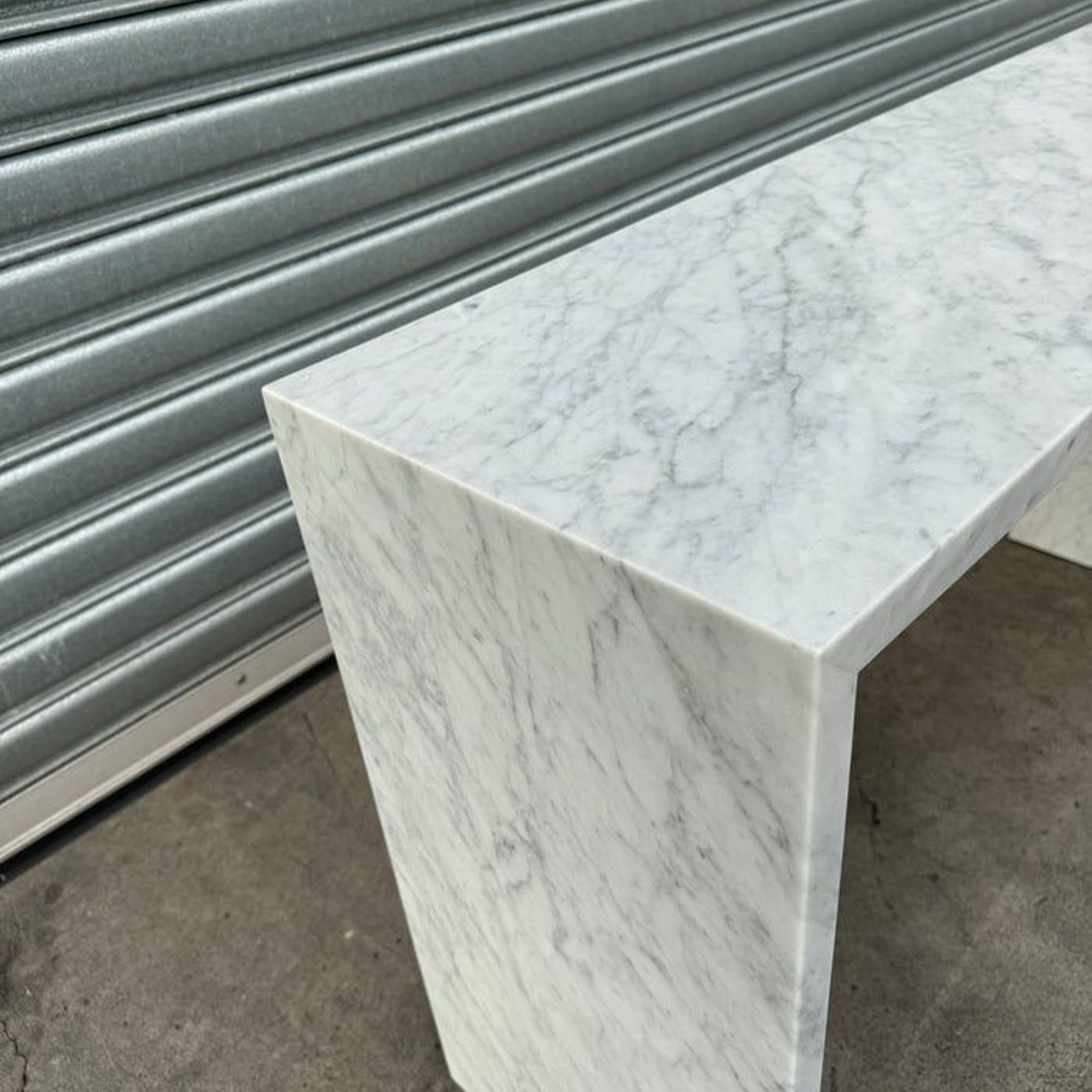 Waterfall Hallway Console - Carrara Marble | Natural Stone Co. gallery detail image