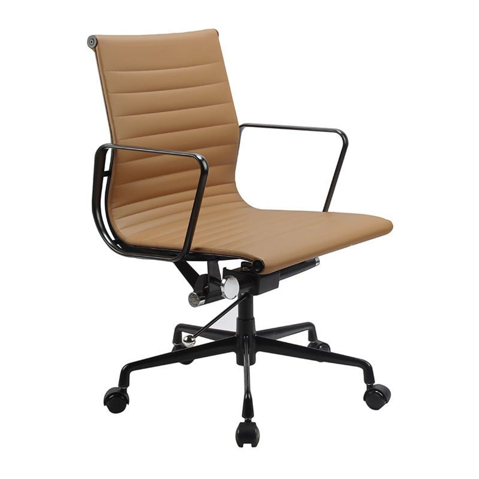 DAKIN Low Back Office Chair - Tan & Black gallery detail image