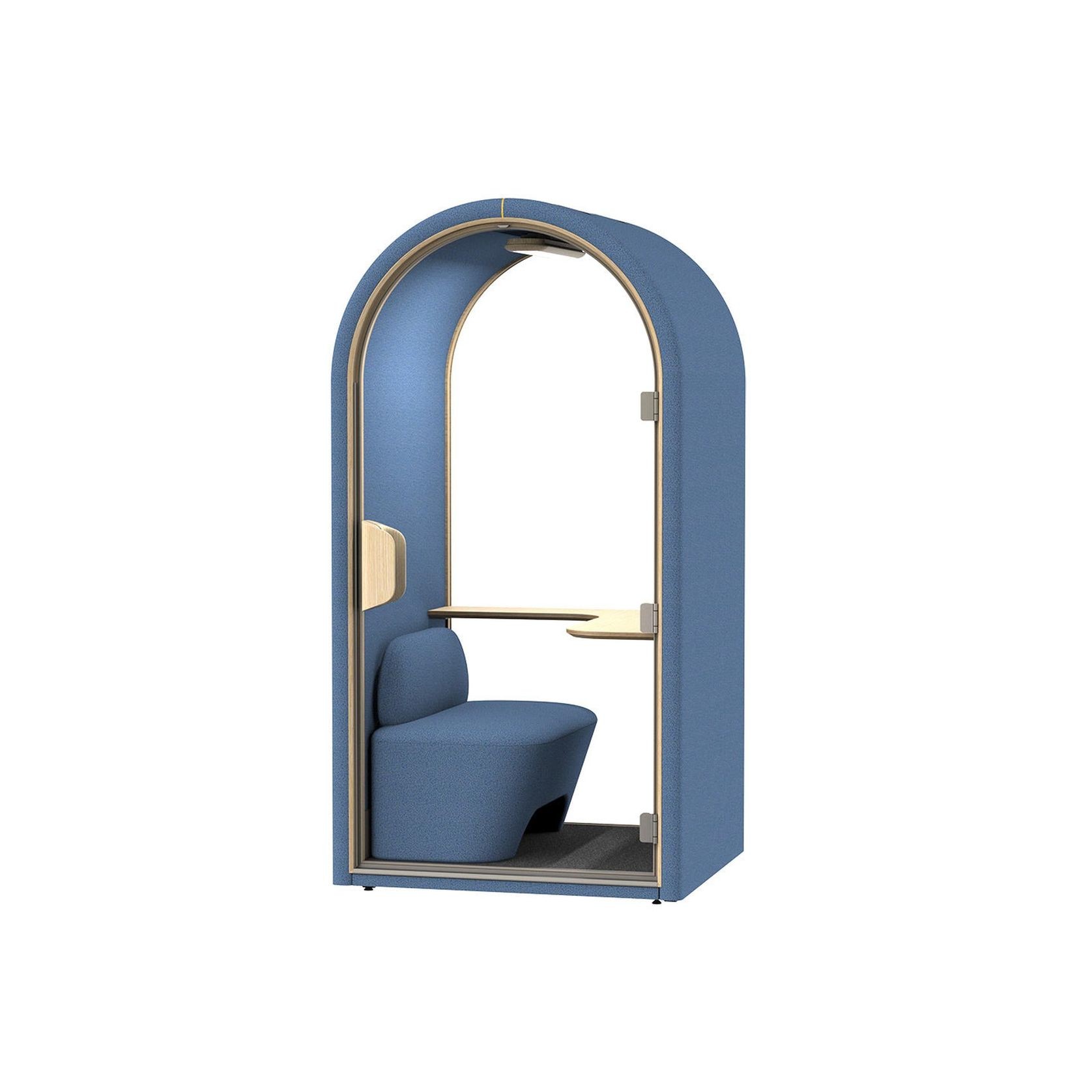 DUKE Single Seater Acoustic Office Silent Booth Pod - Blue gallery detail image