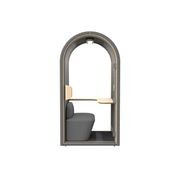 DUKE Single Seater Acoustic Office Silent Booth Pod - Charcoal gallery detail image