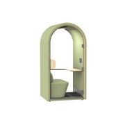 DUKE Single Seater Acoustic Office Silent Booth Pod - Green gallery detail image