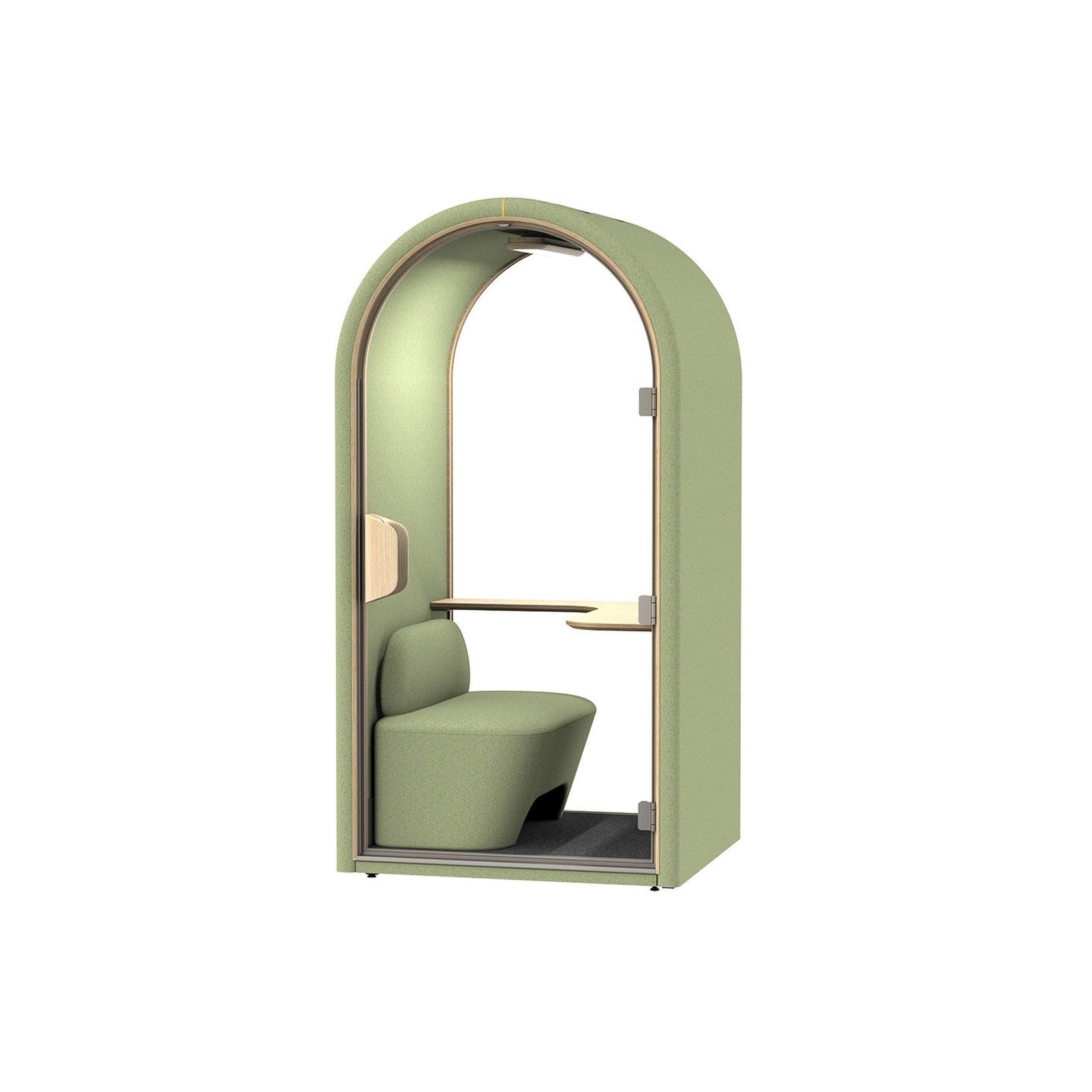 DUKE Single Seater Acoustic Office Silent Booth Pod - Green gallery detail image