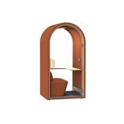 DUKE Single Seater Acoustic Office Silent Booth Pod - Orange gallery detail image
