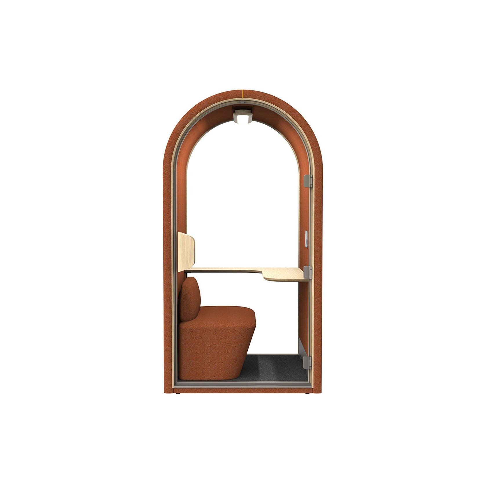 DUKE Single Seater Acoustic Office Silent Booth Pod - Orange gallery detail image