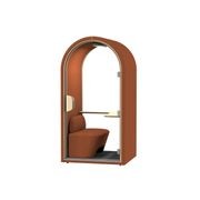 DUKE Single Seater Acoustic Office Silent Booth Pod - Orange gallery detail image