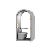 DUKE Single Seater Acoustic Office Silent Booth Pod - Silver gallery detail image