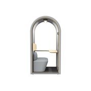 DUKE Single Seater Acoustic Office Silent Booth Pod - Silver gallery detail image