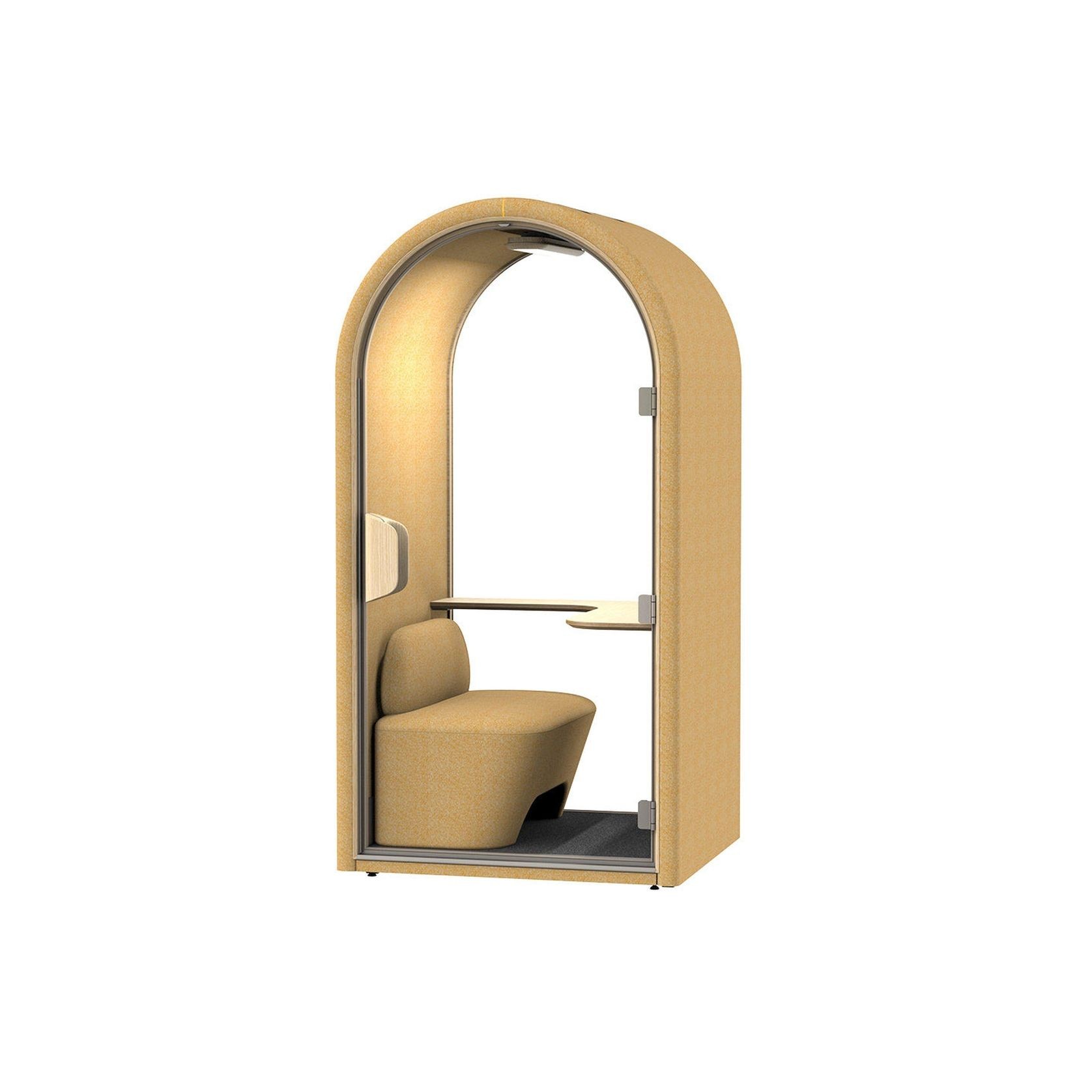DUKE Single Seater Acoustic Office Silent Booth Pod - Yellow gallery detail image