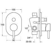 Code Dusk Shower Diverter Mixer - Brushed Copper gallery detail image