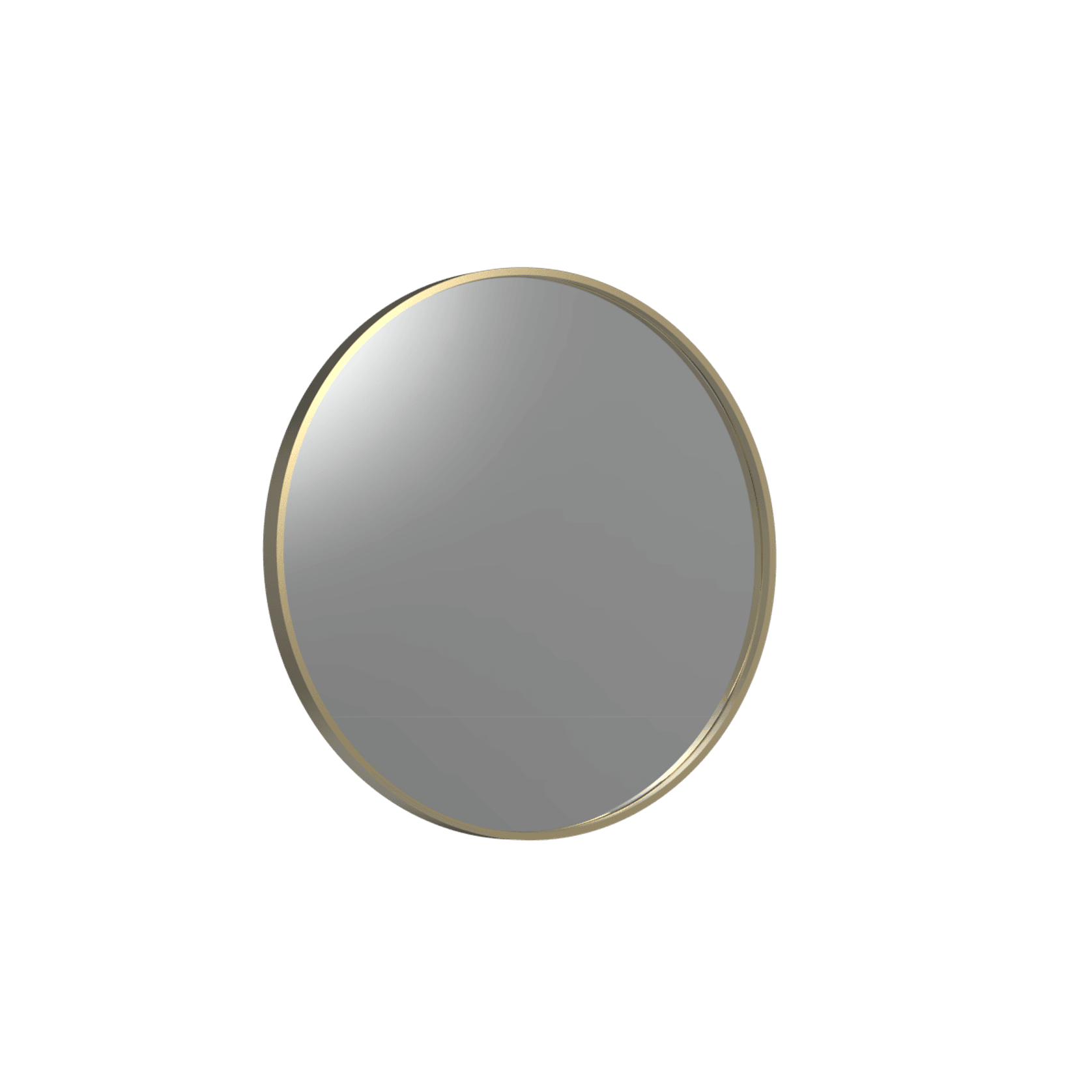 Frame XL 750 Round Mirror Brushed Brass gallery detail image