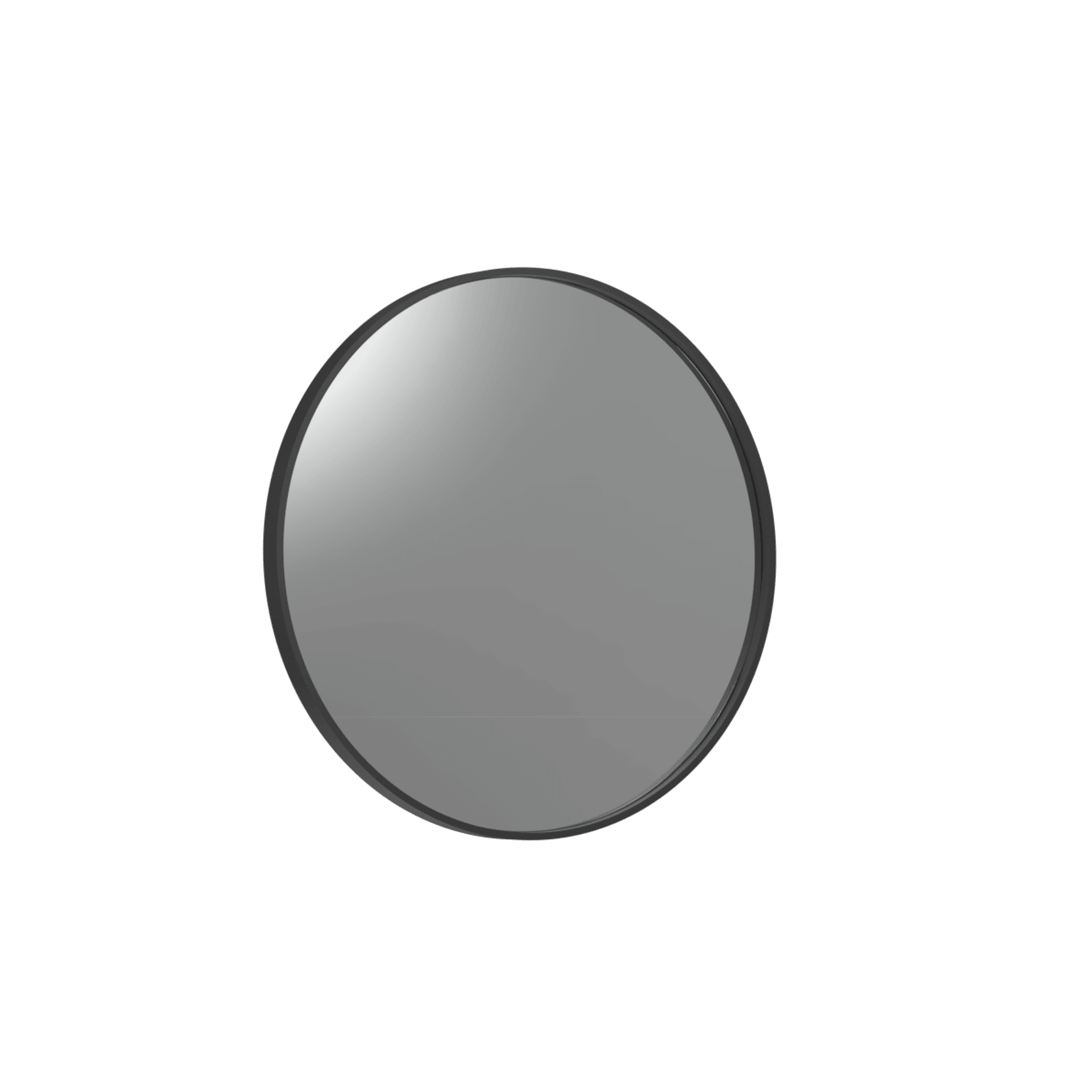 Frame XL 750 Round Mirror Brushed Black gallery detail image