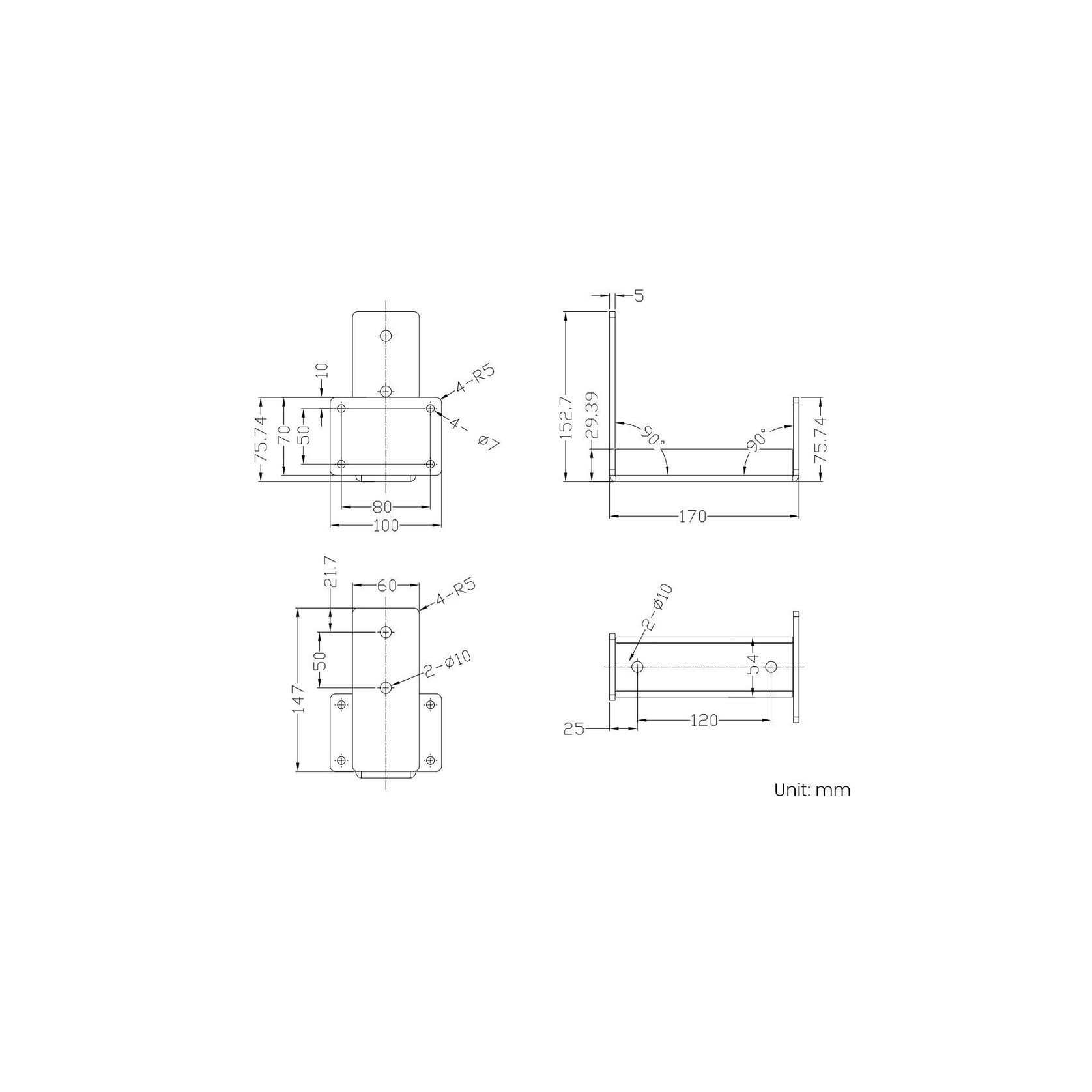 Fascia Wall Mounted Pergola Bracket gallery detail image