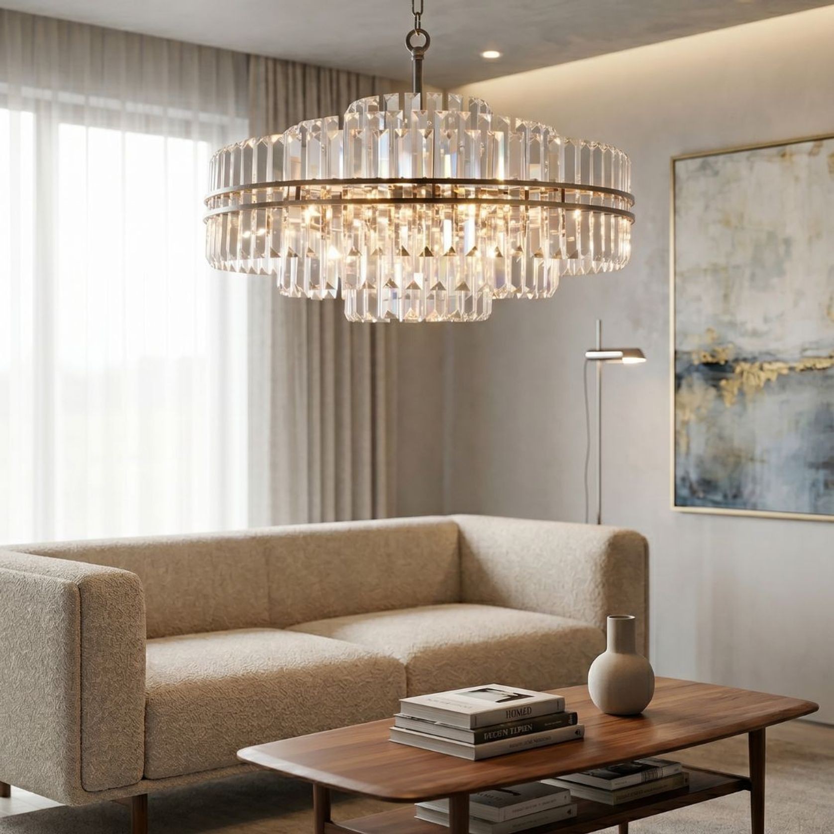 Ashton Collection - Chandelier - Champagne Finish - W:80cm gallery detail image