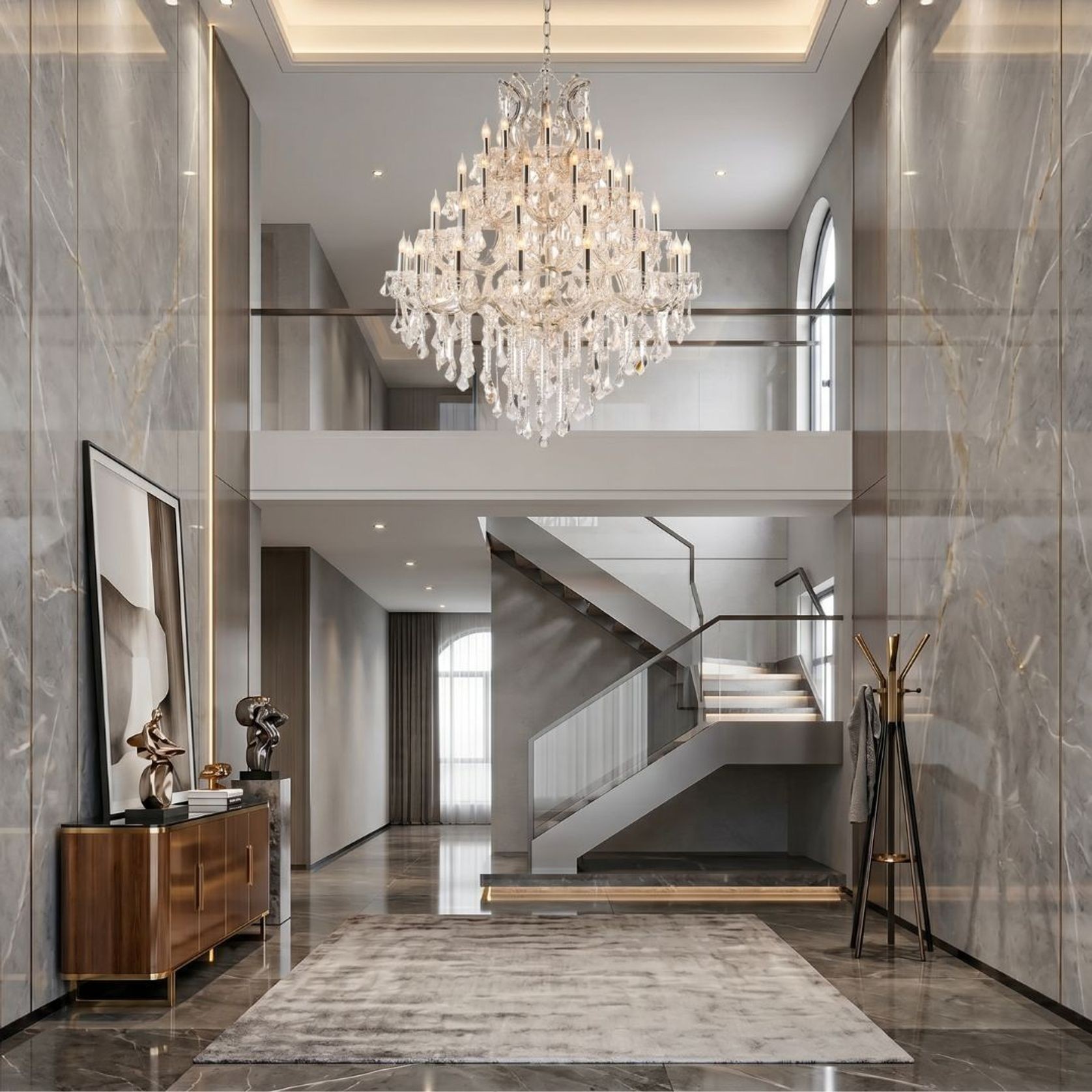 Maria Theresa Crystal Chandelier Royal 48 Light - Chrome gallery detail image