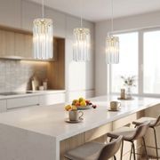 Modular Single Light Pendant - Round - Gold Fixtures - H:25cm gallery detail image