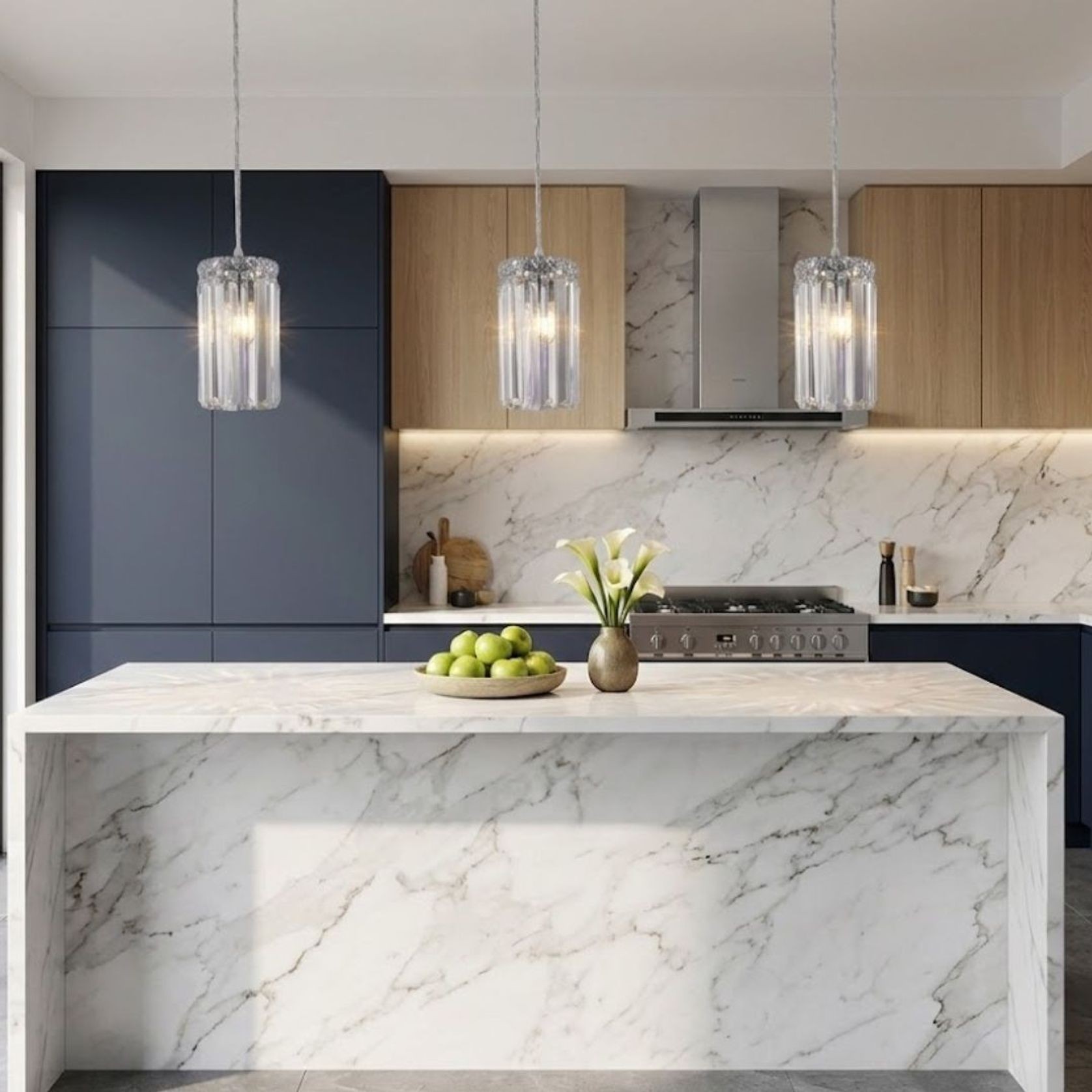 Modular Single Light Pendant – Round - Chrome - H:25cm gallery detail image