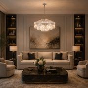 Ashton Collection - Chandelier - Nickel Plated - W:80cm gallery detail image