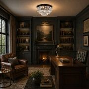Jordan Collection - Flush Mount Chandelier - Warm Bronze - W:50cm gallery detail image