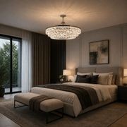 Jordan Collection - Chandelier - Polished Nickel - W:90cm gallery detail image