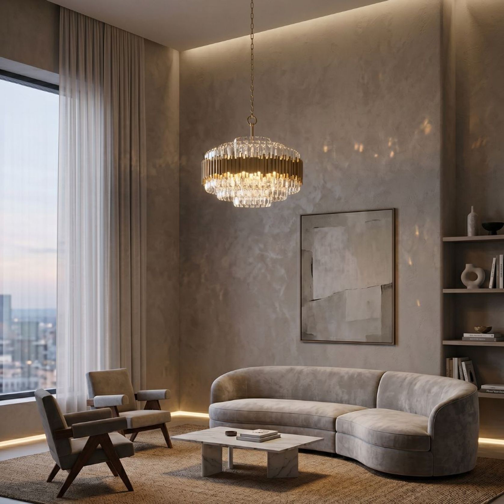 Allegra Collection - 83cm Chandelier - Brass gallery detail image