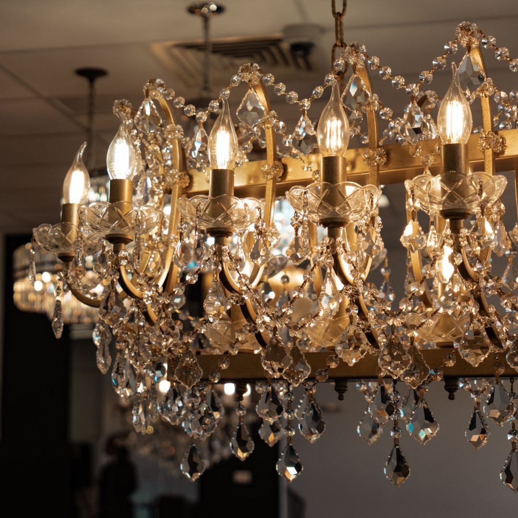 Maria Theresa Bar Light - Antique Gold - W:120cm gallery detail image