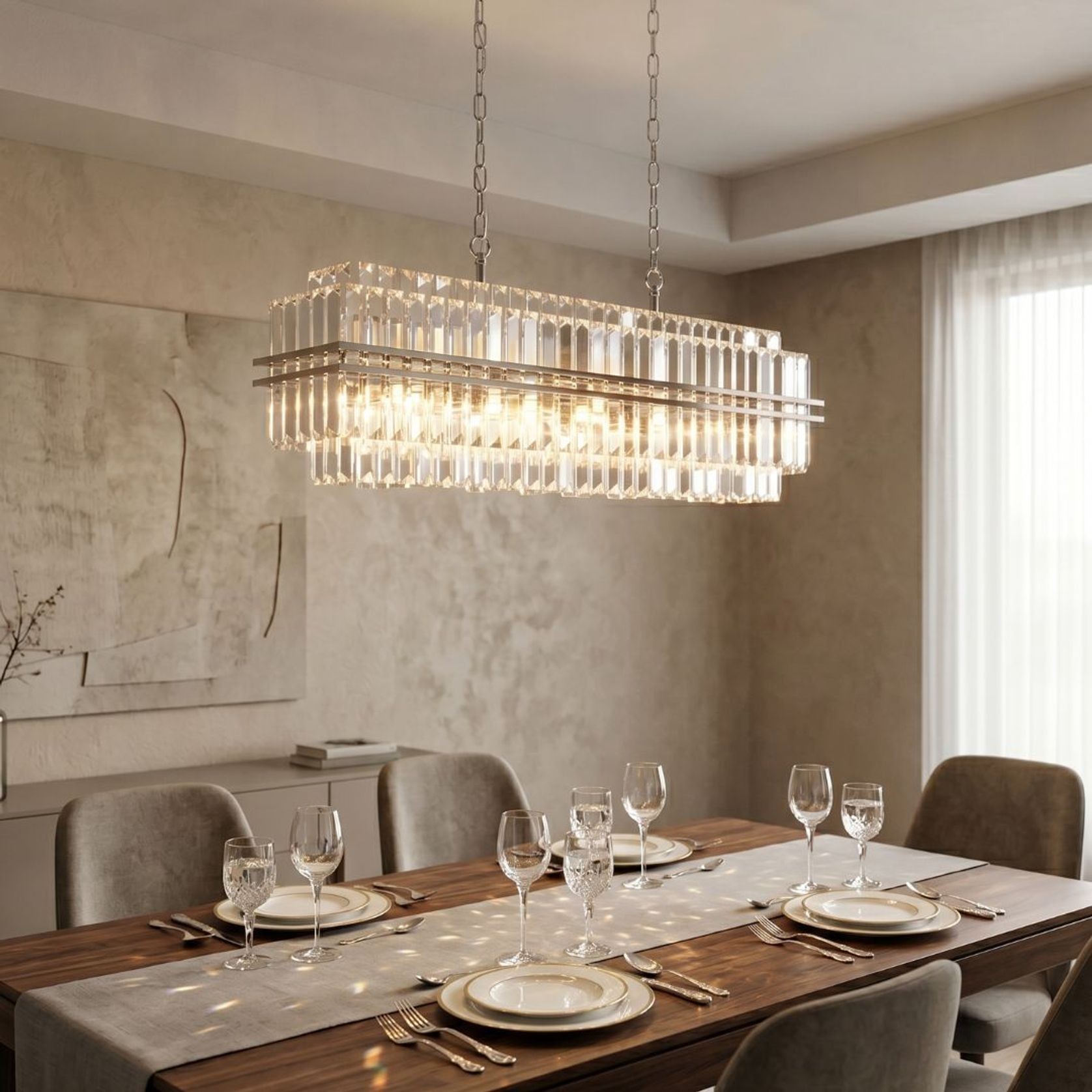 Ashton Collection - 120 cm Bar Light - Nickel Plated gallery detail image