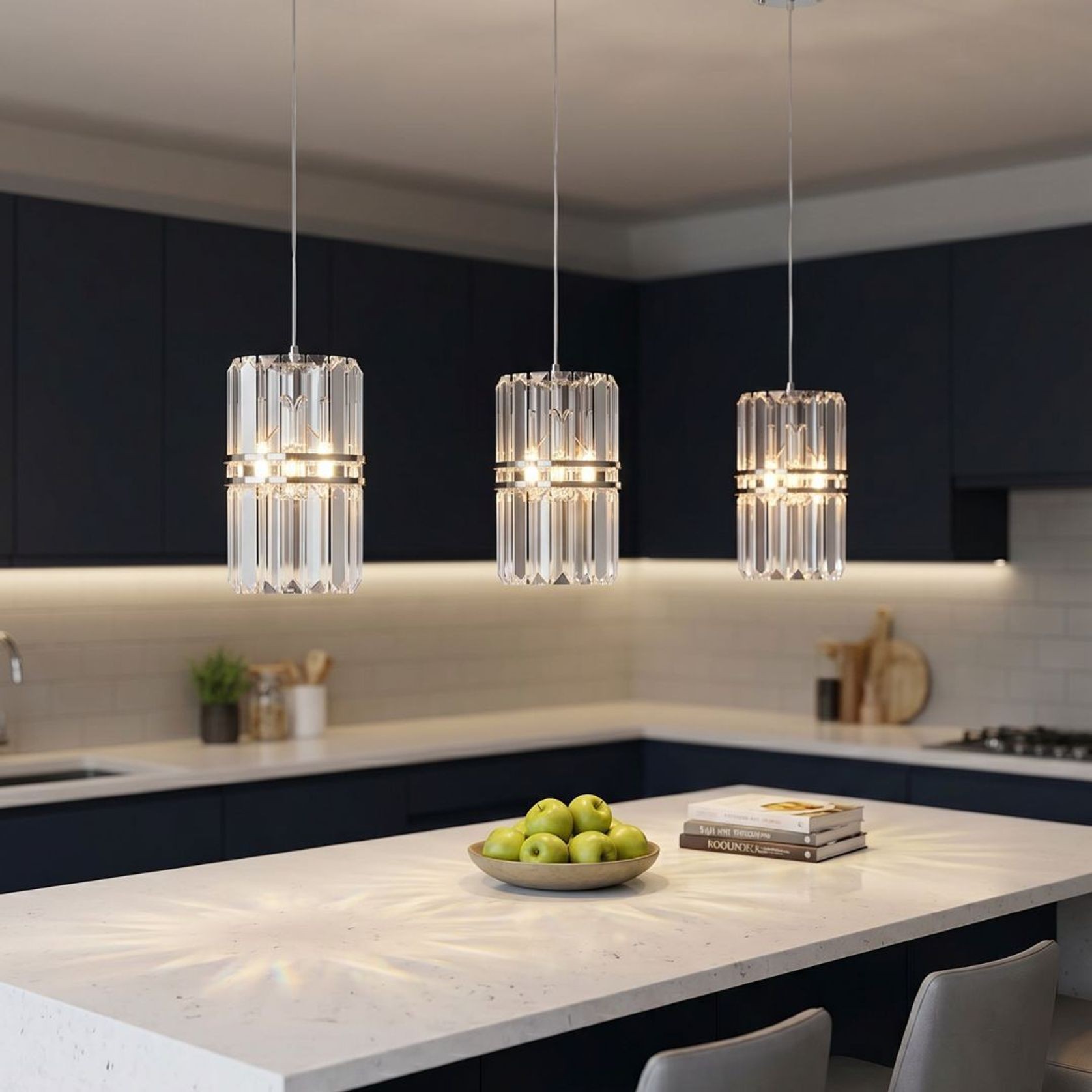 Ashton Collection - Pendant - Nickel Plated - W:20cm gallery detail image