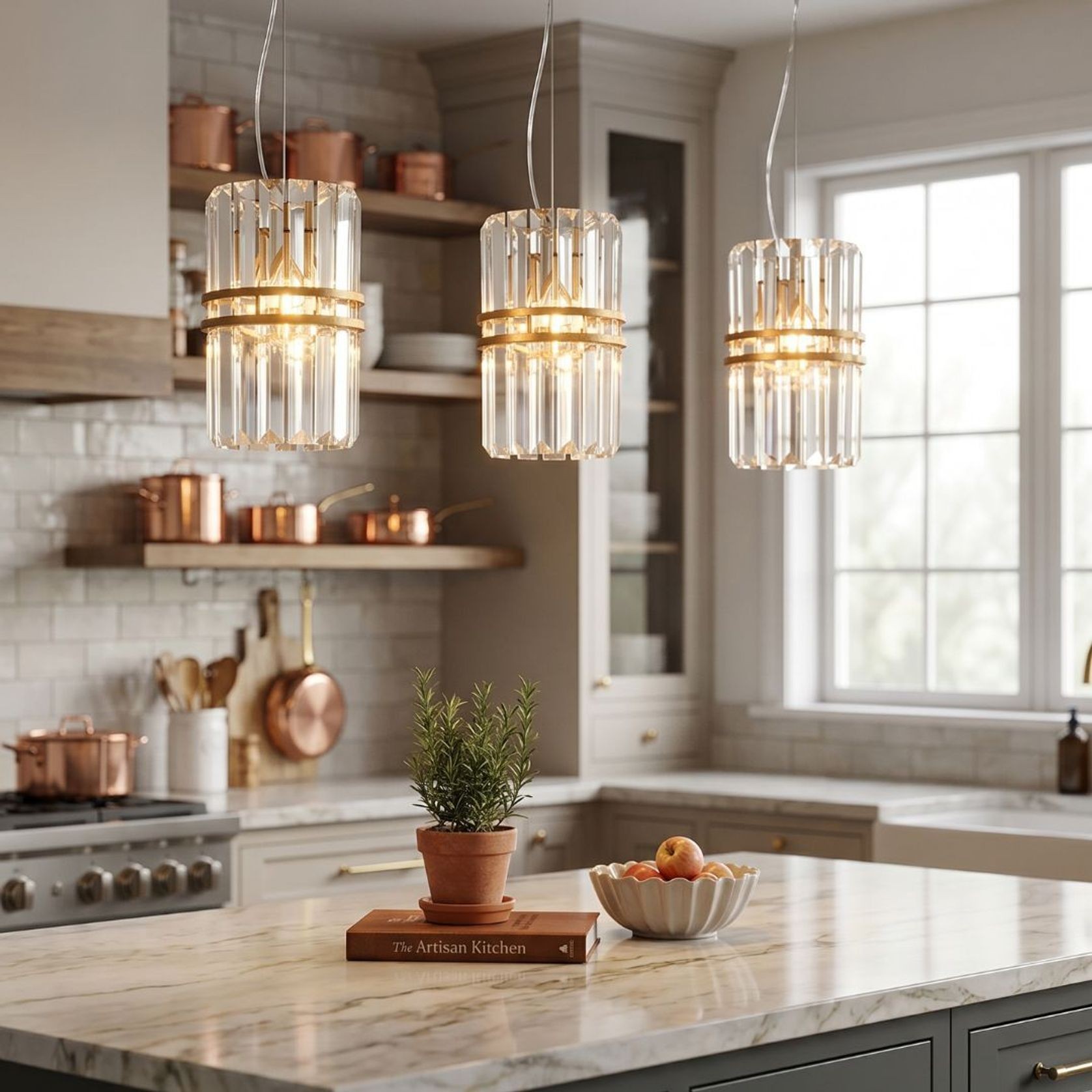 Ashton Collection - Pendant - Antique Gold Finish - W:20cm gallery detail image