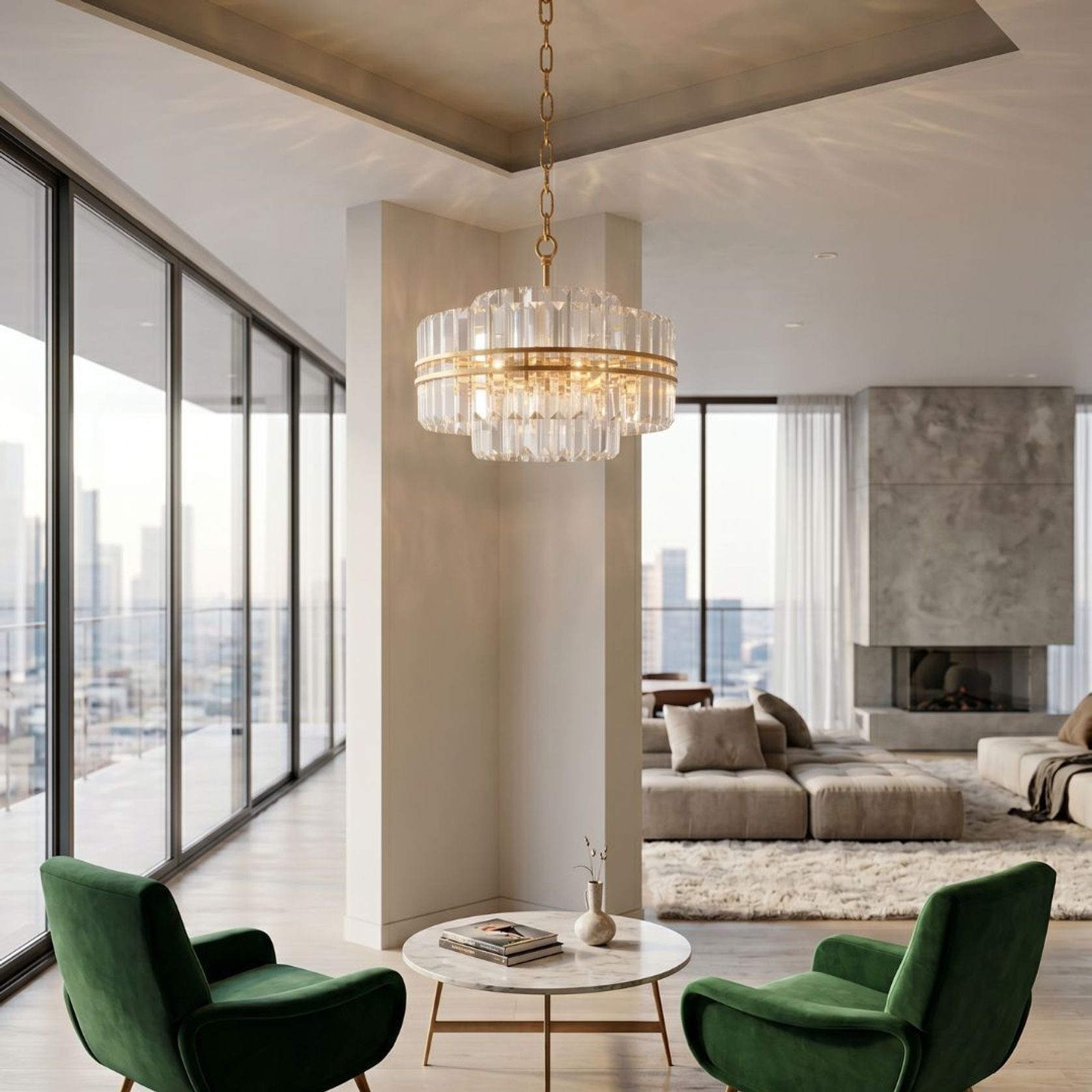 Ashton Collection - Chandelier - Antique Gold Finish - W:55cm gallery detail image