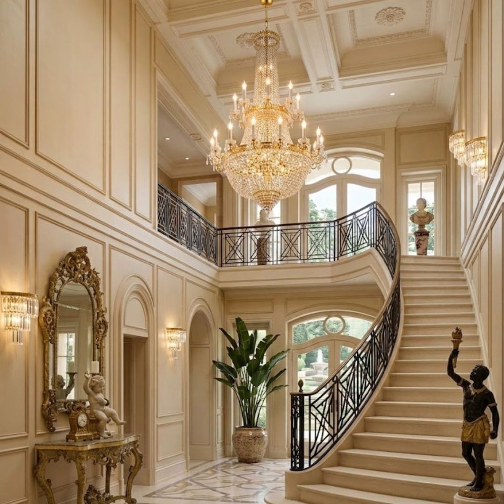 NewYork Empress - Basket Chandelier - Gold - W:102cm gallery detail image