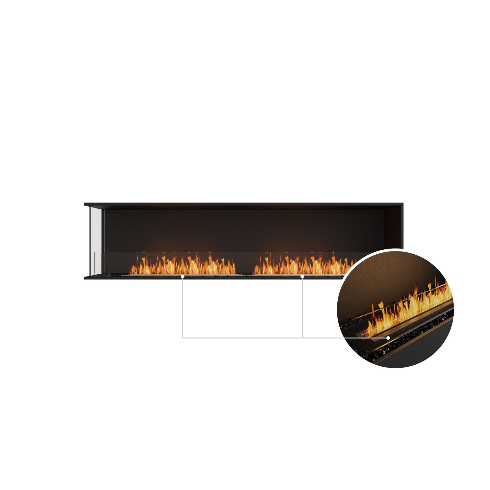 EcoSmart™ Flex 86LC Left Corner Fireplace Insert gallery detail image