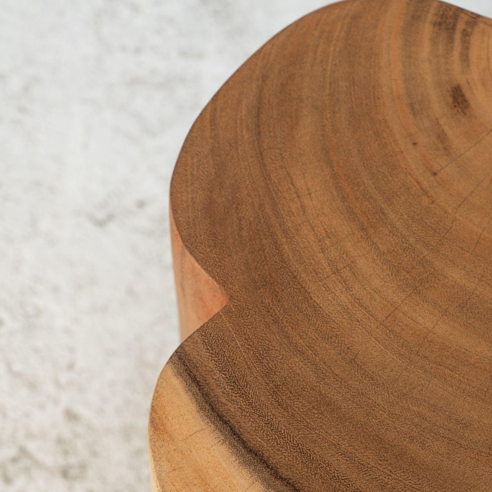 Flore Curved Side Table - Natural gallery detail image