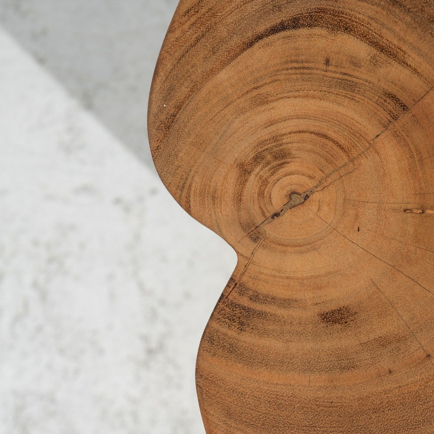 Flore Curved Side Table - Natural gallery detail image