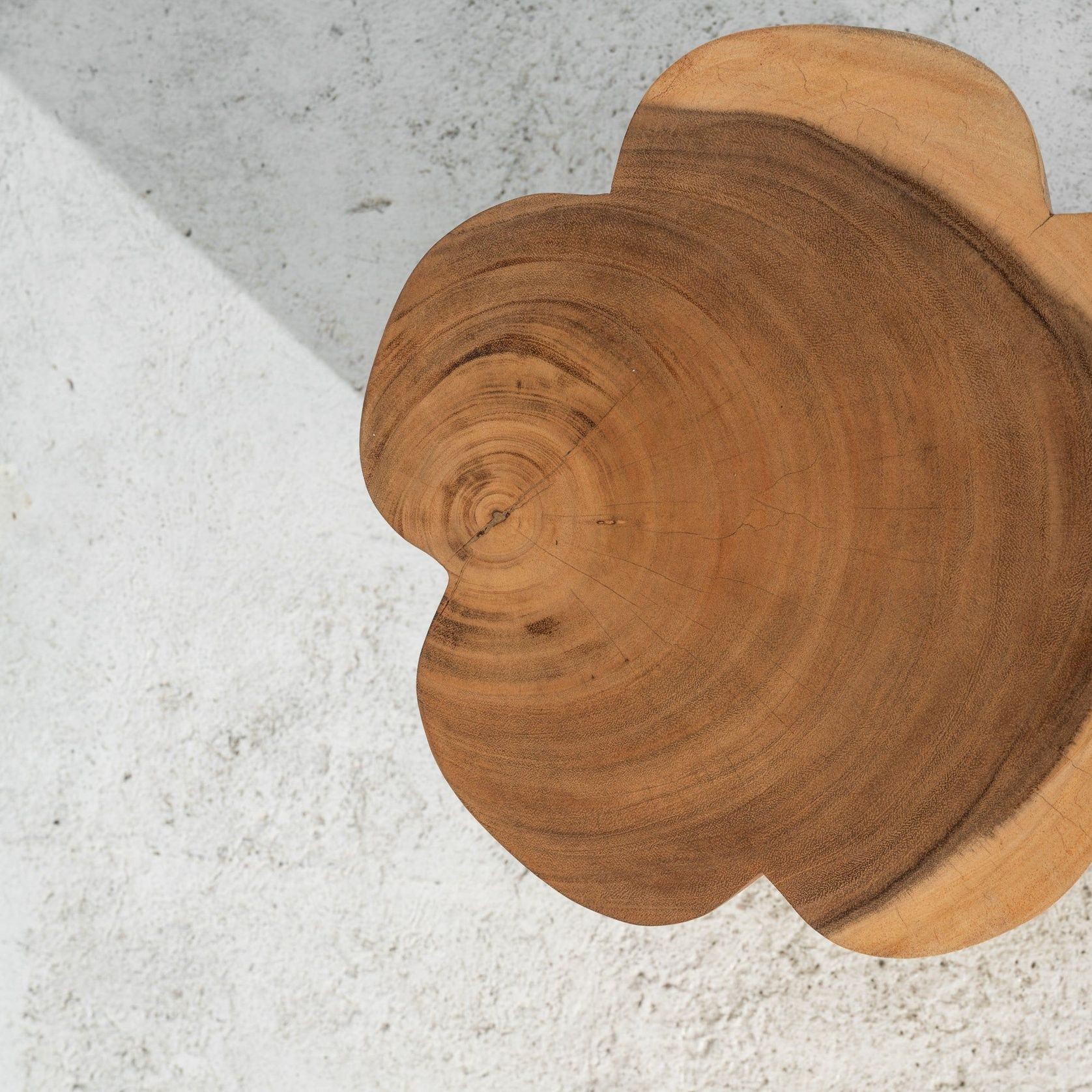Flore Curved Side Table - Natural gallery detail image