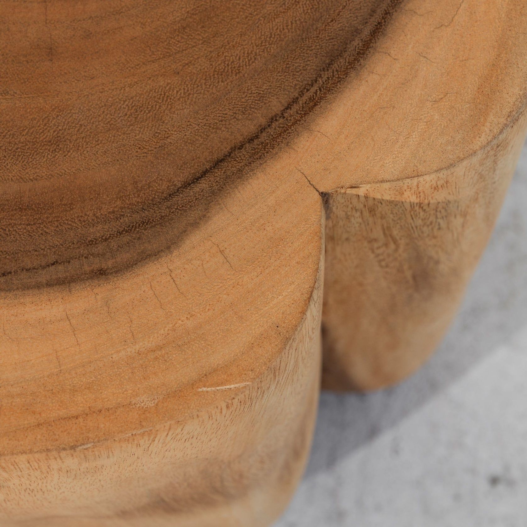 Flore Curved Side Table - Natural gallery detail image