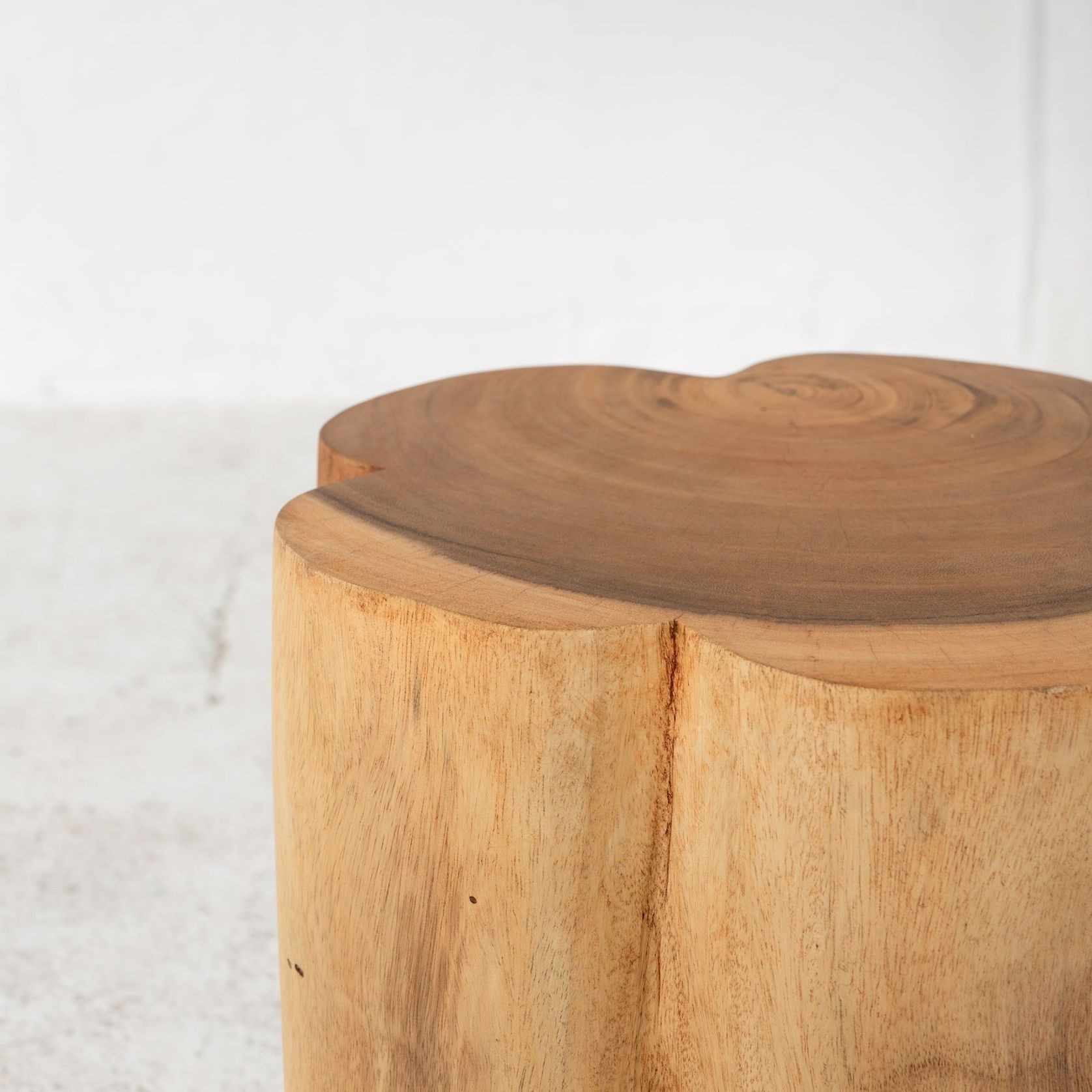 Flore Curved Side Table - Natural gallery detail image