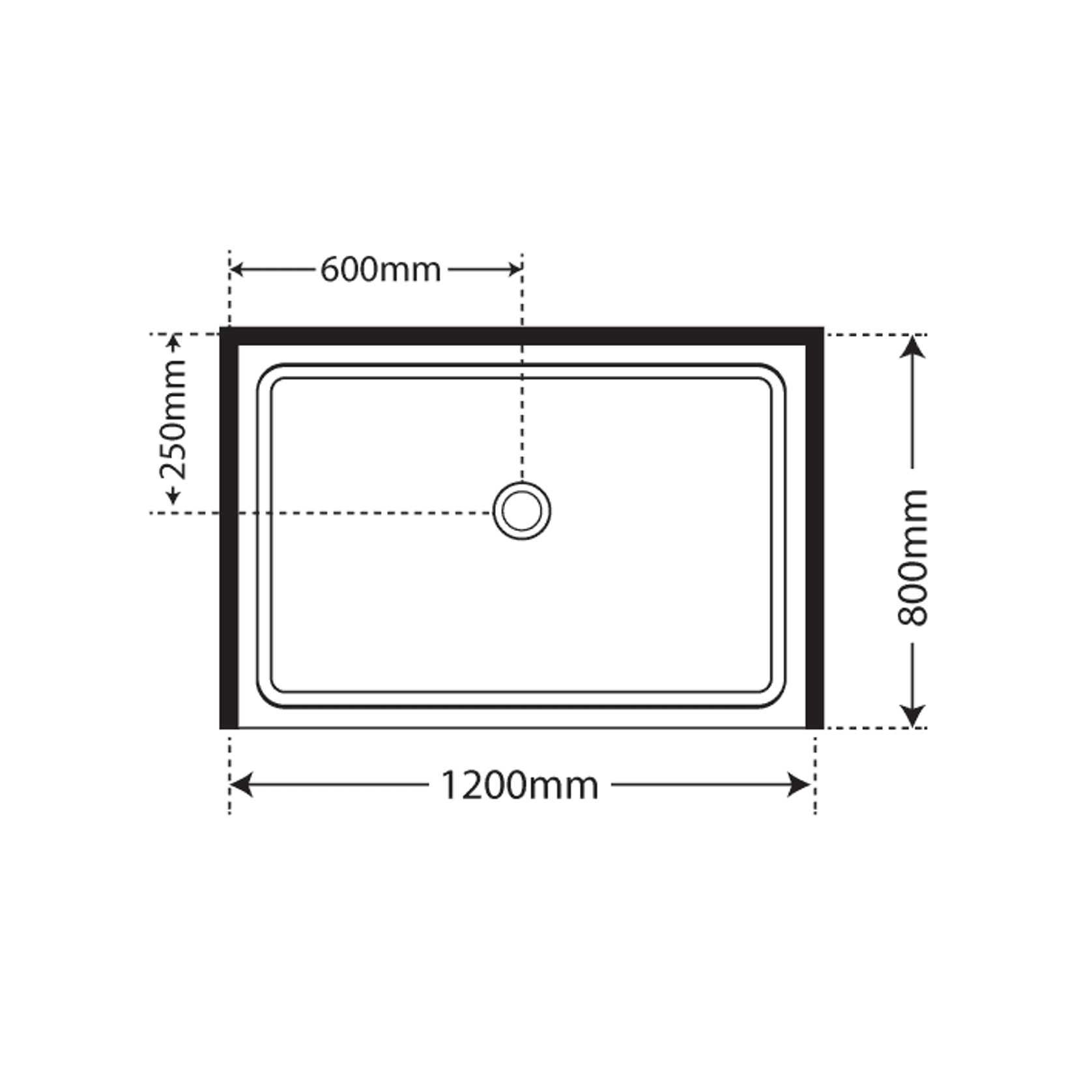 Premier Frameless Alcove Sliding Door Shower 800x1200x800 gallery detail image