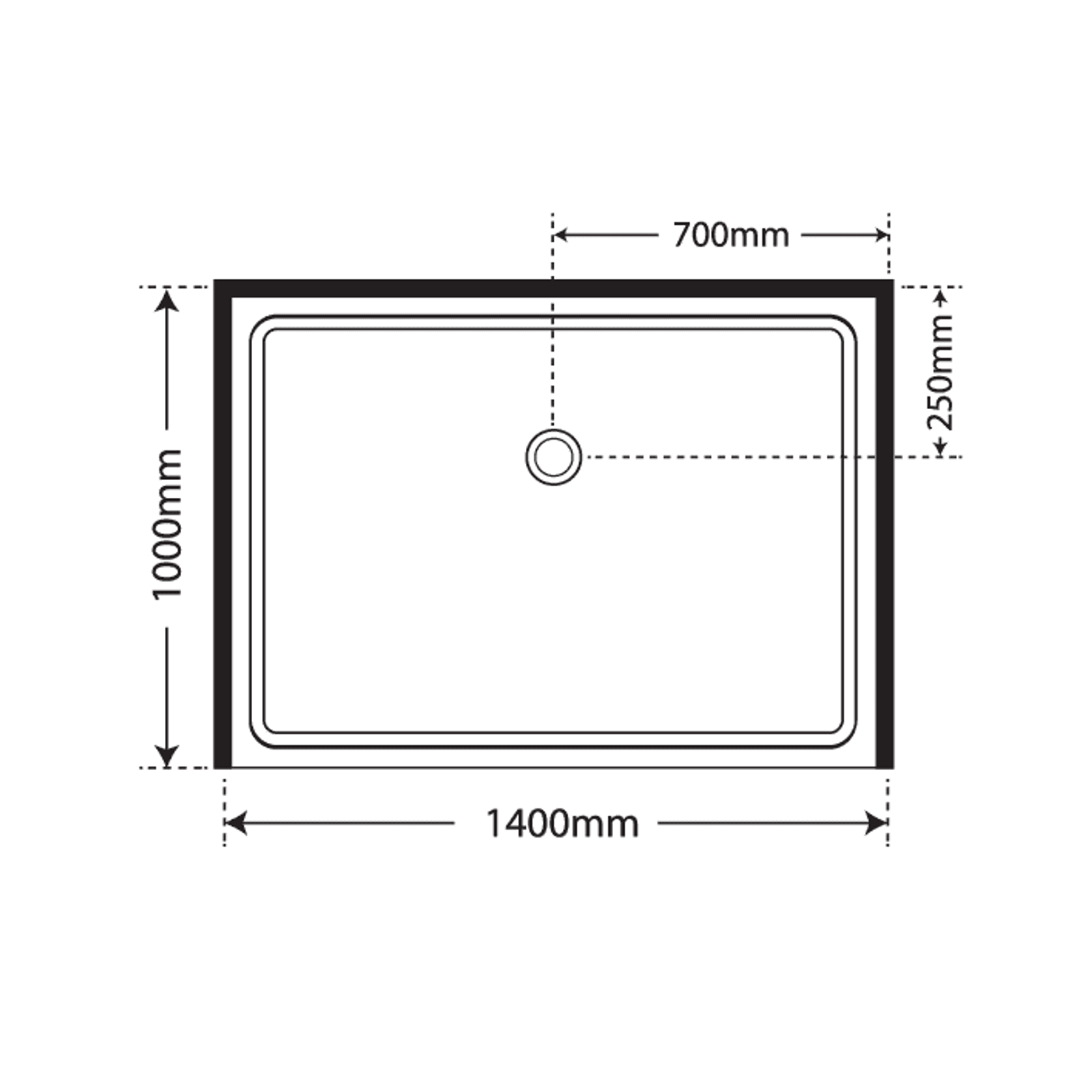 Premier Frameless Alcove Sliding Door Shower 1000x1400x1000 gallery detail image