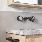Milani Hand Towel Holder - Brushed Gunmetal gallery detail image